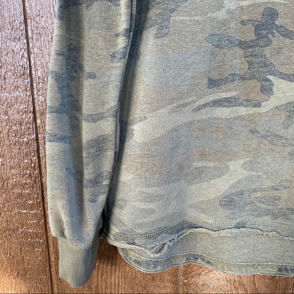Alternative Apparel Lazy Day Green Camo Pullover Sweatshirt M - Picture 12 of 14